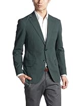 Seersucker 2-button Jacket 1122-110-3626: Green Seersucker 2-button Jacket 1122-110-3626: Green