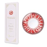 クオリテ エトワール ワンデー 【1箱10枚入】 度あり 度なし 14.5mm QUALITE 1day Etoile コスプレ カラコン カラーコンタクト 赤 レッド ボルドー（ブラッディレッド／-3.00）
