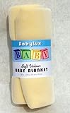 パステルイエローBABYLUXソフトベロアベビーブランケット30 x 30