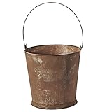 パセオコレクション ブリキバケツプランター Mサイズ 34-02M-BR