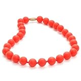 Juniorbeads by Chewbeads Jane Jr. Necklace, 100% Safe Silicone - Cherry Red [並行輸入品]