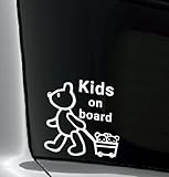 Kids on board 防水・車両OKカッティングステッカー　YKK7J1-KOBW (白)