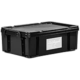 リブウェル(Livewell) 日本製 収納ボックス タッグボックス ラ・レガーロ (オールブラック, 【53S04】 浅型 524×355mm)