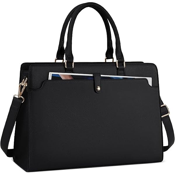 Genuine Leather Tote Bag For Women - Fits 15.6 Inch Laptop, Multiple Pockets, For Work, Office, Travel - View #8