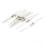 uxcell ヒューズ管　3mmｘ10mm　軸方向　速断　ガラス　5A　250V　リード　10個
