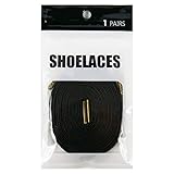 [HIROMARUjp] ワックス シューレース WAX SHOELACE 靴ひも 平紐 7mm幅 スニーカー 120cm 140cm 160cm 全12色 Black/OG 140