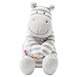 Manhattan Toy Baby Activity Plush Toy with Ring Rattle Hippo 10 [並行輸入品]
