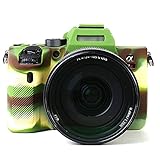 ソニー用 α7RM4 / α7R IV / α7R4 / ILCE-7RM4用 ケース Sooyeeh シリコン製 軽量 耐衝撃 ソフト 旅行 アウトドア撮影 男女兼用 SONY用 A7RM4 / A7R IV / A7R4 / ILCE-7RM4用 カメラケース 保護カバー（迷彩色）