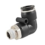 uxcell 空気継手 DPL12-02モデル L型 13mmオススレッド-12mm