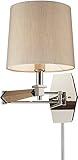 Elk 31332/1 10 by 16-Inch Jorgenson 1-Light Taupe Wood Swingarm Sconce, Polished Nickel Finish [並行輸入