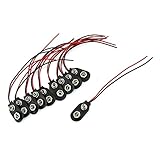 zspowertech 9Vバッテリコネクタ バッテリー スナップ コネクタ クリップ ワイヤー ホルダー 10個入り