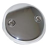 LASCO 03-1425 Two Hole Style Bathtub Waste And Overflow Plate, with Screws Chrome Plated by LASCO