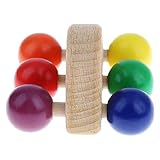 Kesoto 木の車　プッシュ　赤ちゃん　握り力を訓練　教育玩具　簡単　遊び　プレゼント　贈り物　プレゼント