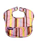 Wupzey Waterproof Food Catcher Bib, Pink Stripe, Beginner by Wupzey [並行輸入品]