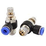 uxcell 空気圧 スピード コントローラ スレッド プッシュ インクイック コネクト カプラー 10個入り