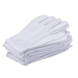 eBoot 12 Pair 8 Inches White Cotton Gloves Work Gloves, Medium [並行輸入品]