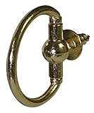 The Hillman Group 122222 Round Screw Ring Hanger, 1 1/8-Inch, Brass Plated by The Hillman Group