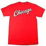 シカゴ・ブルズNBA風化メンズPost Up 1970 – 83 Tシャツレッド( L )