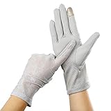 [インスタイルジャパン] 手袋 コロナ 対策 涼しい 夏用 uv タッチパネル対応 ウイルス対策 抗菌 グローブ スマホ手袋 日焼け予防 紫外線対策 レース レディース おしゃれ 高性能 ロング サマー ショート 滑りにくい 通勤電車用 運転用 UVカット手袋 メッシュ (ロング ホワイト)