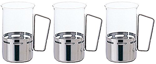 アデリア(ADERIA) グラス マグカップ 耐熱ホルダーマグ 300ml 3個セット