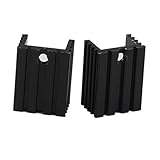 Fityle アルミ製　ICの冷却フィン　IC用　ヒート　シンク　TO-220　三極管　　フィン　20x15x10mm　（ブラック）　10個入り