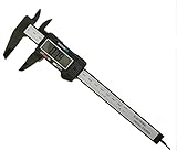 City-Center デジタルノギス 0-150mm 内径/外径/深さ/段差 高精度 測定工具 電池付 (カーボンファイバー製 150mm 精度0.1mm ブラック)