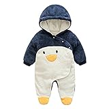 服　ファッション　ベビー　キッズ　カバーオール　新生児服　連体着　動物　ペンギン　59cm