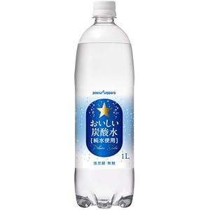 ポッカサッポロ おいしい炭酸水 1L×12本