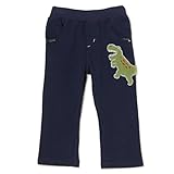 クレードスコープ(キッズ&ベビー)(kladskap) 恐竜アップリケつき裏毛ストレートパンツ【コン/110】