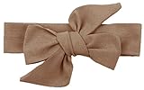 Nice Days（ナイス　ディズ） レトロ欧米風赤ちゃん　子供のヘアバンド　可愛い蝶結び　ヘアクリップ ヘアアクセサリー (コーヒー色)