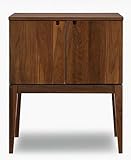 北欧風 幅70cm 脚付き キャビネット ウォールナット 完成品