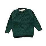 Pojour ベビー服 子供服 女の子男の子ニットセーター 冬 防寒 かわいい男女兼用セーター プルオーバー おしゃれトップス 暖かい 綿 厚手 ベビールームウェア 普段着 カジュアル 旅行 記念日 