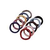 [maniry] ヘアゴム リングゴム 髪ゴム カラフル 40本セット ヘアゴム からまない あとがつかない 結び目なし 洗えるヘアゴム かわいい 輪ゴム おしゃれ 髪束ね 40個 (1A)