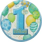 First Birthday Blue Boy Plates - by Unique Party
