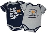 Michigan Wolverinesクリーパーセット2幼児ベビー