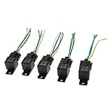 P Prettyia リレーハーネス　12V　 リレー配線 ハーネス ソケット　4ピン　4線　40A　5個入り