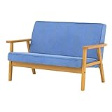 SATO SERGE(セルジュ)2人掛けソファ(120cm幅/座面高37.5cm)木肘:ナチュラル SRG 2P NA