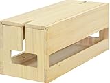 ottostyle.jp ケーブルボックス スライド開閉式 電源タップ&amp;ケーブル収納 桐無垢材使用 (ナチュラル) 幅30cm×奥行12cm×高さ12cm