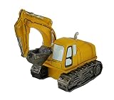 明るい黄色Construction ExcavatorトラックSculptural Coin Bank