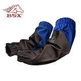 BSX フレームレジスタント コットン (難燃性) / グレイン ピッグスキン (豚表革) スリーブ ブルー / ブラック ペア