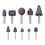 AMPRO A1101 Mounted Air Grinding Stone Set, 10-Piece [並行輸入品]