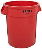 Rubbermaid Commercial FG261000RED Brute LLDPE 10-Gallon Trash Can without Lid, Legend [並行輸入品]