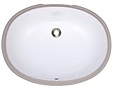 MR Direct UPL-W White Undermount Porcelain Lavatory Sink [並行輸入品]