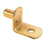Prime-Line Products U 10168 Shelf Support Peg 1/4-Inch Brass Plated Metal(Pack of 8) [並行輸入品]
