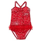 GYMBOREE(ジンボリー) ハート1ピーススイムスーツ キャンディーレッド 水着 4歳【並行輸入】