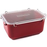 ClickClack Everydayストレージコンテナ、2-quart、レッド