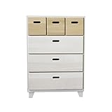 大川家具 nakakei チェスト クレスト 60cm幅4段 ホワイト/ナチュラル 246514