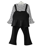 WIN子供服 女の子　トップス パンツ 上下 セットアップ 　三点セットガールズ スウェット　キッズ 女の子 女児 入園式 入学式 お出かけ 洋服 (110cm, ブラック)