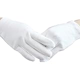 [YIXINLYMY] 綿手袋 白 純綿100% 白手袋（S/M/L） 12組 選挙用・接客業・サービス業 通気性 コットン手袋 家事 掃除用