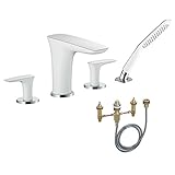 Hansgrohe KT15446-06646WC PuraVida 2-Handle Roman Tub Faucet with Handshower and Rough-In [並行輸入品]